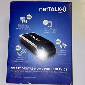NET talk Duo smart digital home phone service NIB